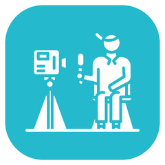 On Camera Interview Vector Icon