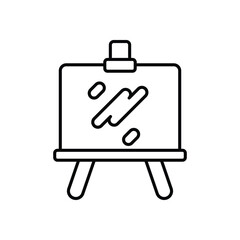 Easel icon isolated on a white background. Vector illustration.