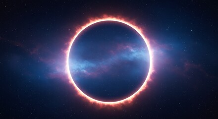 Fototapeta premium Cosmic Halo's Embrace AI Generated