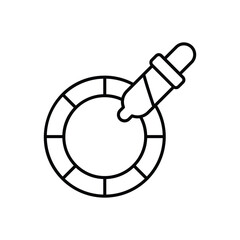 Color Wheel icon isolated on a white background. Vector illustration.