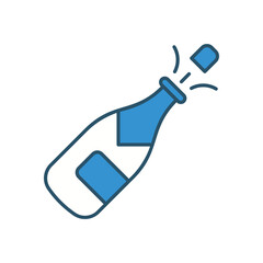 Champagne vector icon stock illustration