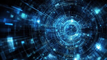 Obraz premium Futuristic digital data tunnel