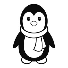 penguin vector on white background