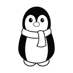 penguin vector on white background