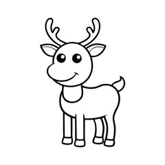 reindeer with christmas tree