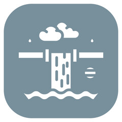 Overflowing Drainage Vector Icon