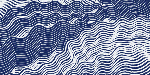 Hand drawn thick and thin brush lines abstract waves pattern, Japanese traditional handcrafted inspired wood carving, weaving textured surface design, minimal graphic for textile, carpet