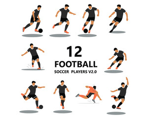 12 Soccer Football Player Set