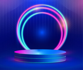 Neon Podium background
