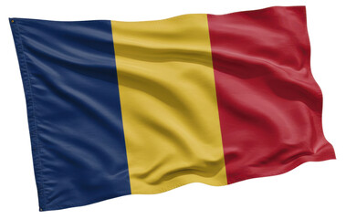 Waving Flag of Romania or Chad PNG