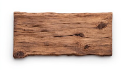 A smooth, rustic wooden plank with natural grain patterns, showcasing rich textures and earthy tones.