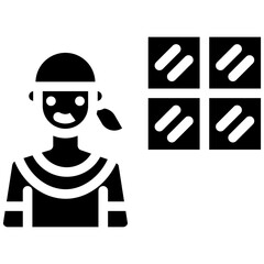 Man Cleaning Window Icon