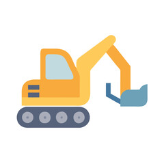 Obraz premium Creative Backhoe Graphic Illustration