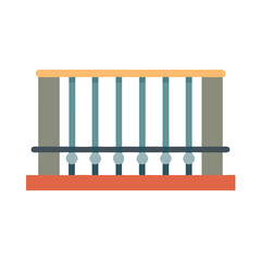 Naklejka premium Dynamic Balcony Railing Graphic Design