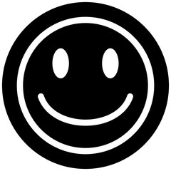 Fototapeta premium Slightly Smiling Face Icon
