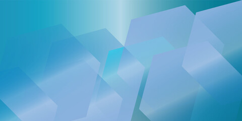 Fototapeta premium Abstract blue geometric hexagon design background. Modern Hexagon overlapping elements. Technology science concept. Suit for cover, poster. Vector illustration