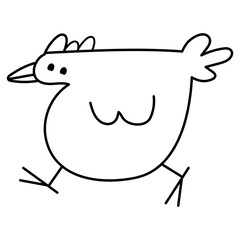 Chicken Doodle Hand Drawn