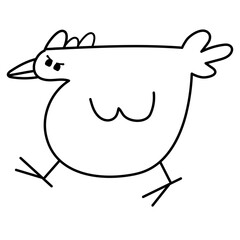 Chicken Doodle Hand Drawn