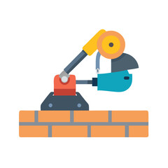  Dynamic Brick Cutter Graphic Illustration