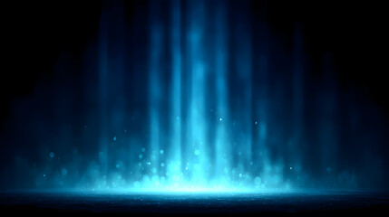 Dark background with vertical lines of light blue and white, creating an abstract light pattern.

