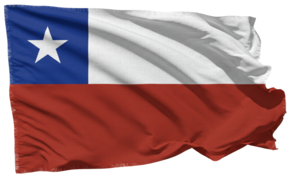 Waving Flag of Chile PNG