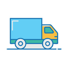 Fototapeta premium Dynamic Delivery Van Icon for Logistics Solutions