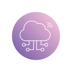 Cloud icon isolated on a white background. Vector illustration.