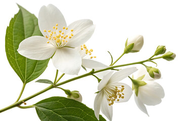 Fototapeta premium jasmine flower image isolated on white
