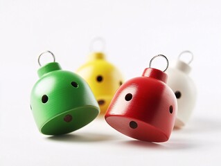 christmas toys on white