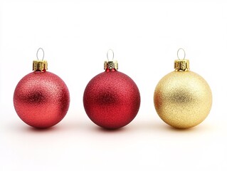 christmas balls isolated on white