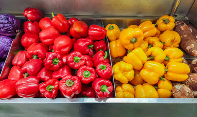 The red, yellow, green bell pepper (also known as sweet pepper, pepper, capsicum or, in some parts of the US midwest, mango) is the fruit of plants in the Grossum Group of the species Capsicum annuum