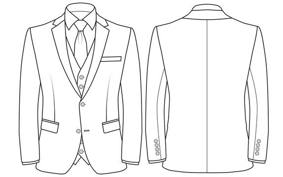 Men's Suit Formal dress vector design