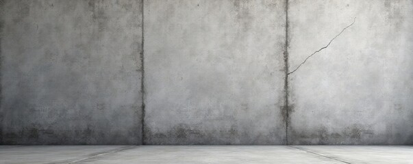 Rough textured grey concrete wall with subtle cracks and grunge effect, reminiscent of industrial structures , architectural, concrete, worn