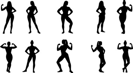 Gym silhouette on white background