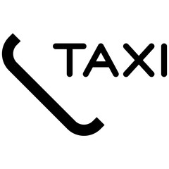 Call Taxi Vector Icon