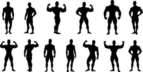 Gym silhouette on white background