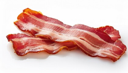 Obraz premium Sliced ham on white background