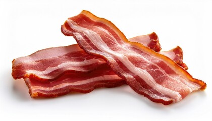 Obraz premium Sliced ham on white background