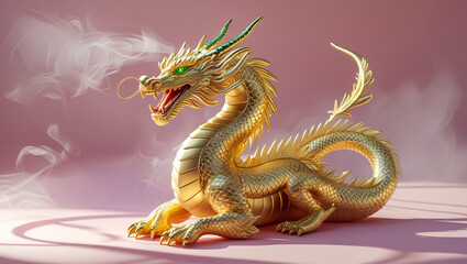 Obraz premium A cute baby dragon, minimalist and flat design.