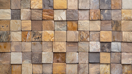 Natural stone tiles create warm and earthy aesthetic, perfect for enhancing any space with texture and color