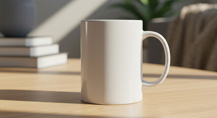 Fototapeta premium Empty Coffee Mug Mockup Clean Style for Cafe Brand Showcase