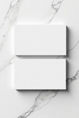 White marble background with elegant business card design , clean, modern