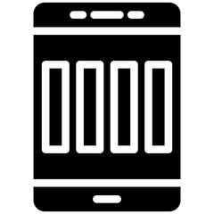 Fototapeta premium Signal Cellular 4 Bar Vector Icon