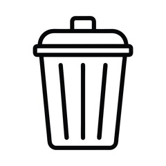 Trash Can Line Art.