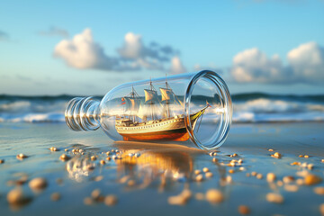 light bulb on the beach. summer background 