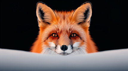 Fototapeta premium Beautiful Red Fox in Autumn Landscape