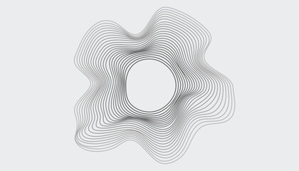 Black background with abstract flowing lines forming smooth wave structures