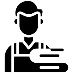 Laundry Worker Icon