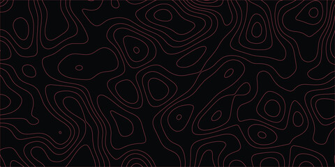 Abstract map pattern with topographic contours in clean and elegant formation

