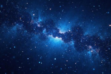 Fototapeta premium Dark canvas of stars twinkling in all directions, with an infinite blue space above , galaxy, universe, space